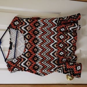 American City Wear Aztec Tribal Top